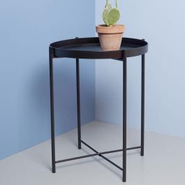 Day Mesa Auxiliar Negra Redonda ø38 cm x 50 cm