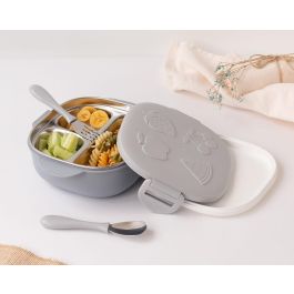 Caja Almuerzo 450 mL Acero Inoxidable-Pp Gris