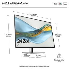 HP Monitor S5 Pro 24 Pulgadas WUXGA 1920x1200 100Hz IPS USB-C Hub 3 Side Borderless Eye Safe Certified 3 Años Garantía