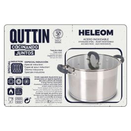 Quttin Cacerola de Acero Inoxidable 18 cm 1.7L con Tapa (6 Unidades)