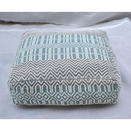 DKD Home Decor Onari Cojín Suelo Boho 60 x 60 x 25 cm Algodón Poliéster Rayas Azul Blanco Verde Menta Precio: 46.90686. SKU: S3032021