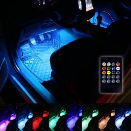Occ Sport OCCLED11 Luz LED Ambiente para Automóvil, Kit con Mando a Distancia, Colores RGB al Ritmo de Música, USB, 4 Tiras Occ Sport OCCLED11 Luz LED Ambiente para Automóvil, Kit con Mando a Distancia, Colores RGB al Ritmo de Música, USB, 4 Tiras