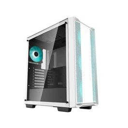 Deepcool Caja Gaming ATX CC560 V2 Blanco, Vidrio Templado, 4 Ventiladores LED, Compatible con ATX/Micro-ATX/Mini-ITX, Ref. R-CC560-WHGAA4-G-2