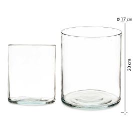 Jarron Cristal Cilindro 17Cm Diam X 20Cm Giftdecor (4 Unidades) Precio: 24.50000014. SKU: B1AGCJX7GS