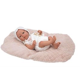 Muñecas Arias Muñeca Reborn Arias 38 cm Maitane Rosa con Manta para Niños de 3 Años, Idioma Español