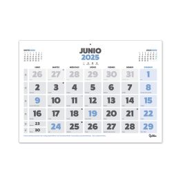 Calendario Pared Liderpapel Clasico 2025 Lomo Engomado 44x32 cm Papel 128 gr