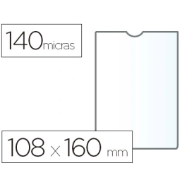 Esselte Funda Portadocumentos Plástico Transparente PVC Cristal 140 micras Tamaño 108x160 mm Precio: 27.95000054. SKU: S8405952