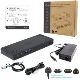I-Tec Docking Station USB C Dual Display, Power Delivery 100W, Soporte 2 Pantallas, USB 3.2 Gen 1 Type-C, Negro
