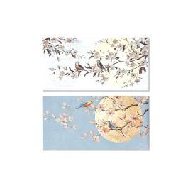 DKD Home Decor Cuadro Oriental Multicolor 120x60x3.7 cm (2 Unidades) Flores Pájaros Lienzo Pino Precio: 131.50000006. SKU: B1HFW7AA58