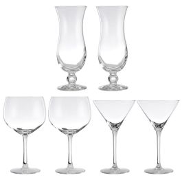Day Juego de 6 Piezas Copas Coctelería: 2 Ginebra 640ml, 2 Martini 175ml, 2 Huracán 440ml