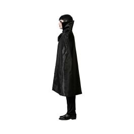 Disfraz de Vampiro Gótico con Chaleco Rojo y Capa Negra de Poliéster para Hombre Adulto, Talla XL - Ideal para Halloween y Fiestas Temáticas