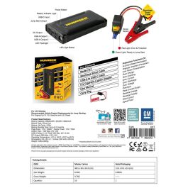 HUMMH3T Arrancador Batería Coche 12V 8000mAh 1500A Pico Portátil y Power Bank para Motores Gasolina hasta 7.0L Diésel 5.5L HUMMH3T Arrancador Batería Coche 12V 8000mAh 1500A Pico Portátil y Power Bank para Motores Gasolina hasta 7.0L Diésel 5.5L