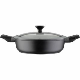 GSW 167833 Sartén Easy Click de Aluminio y Plástico 28 cm con Tapa de Cristal - Negra