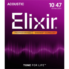 Elixir Juego Acústica Nanoweb 92/8 Phosphor Bronze XL 10-47 Precio: 17.99589077. SKU: B1EVW3HK96