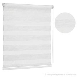 DKD Home Decor Estor Día-Noche Básico Gris Poliéster 190 x 120 cm