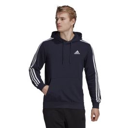 Sudadera con Capucha Hombre Adidas Essentials 3 Bandas Azul oscuro S