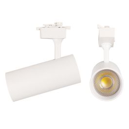 1916-TL-30W-M-CCT Foco de Carril Monofásico COB LED Regulable Flicker Free 30W Blanco CCT Seleccionable 3000-6000K 3000Lm CRI90