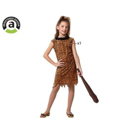 Disfraz Cavernicola Niña 7-9 Años Prehistóricos Vestido Polyester