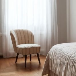 Sillón Rayas Miel Madera de Caucho Salón 54 X 64 X 73 cm Precio: 166.6049. SKU: B175MR7JXZ