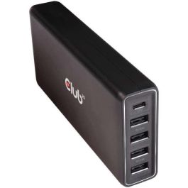 Club3D CAC-1903EU Cargador Rápido 1x USB Tipo C, 4x USB Tipo A, PD 111W, Universal, Negro
