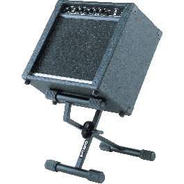Quiklok Soporte Para Amplificador Plegable con Ajuste de Ángulo y Bajo Perfil de Acero Negro para Suelo, Carga Máxima 33,90 kg