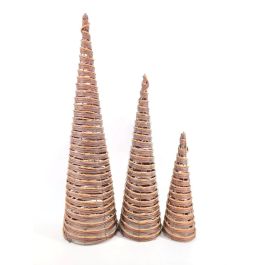 DKD Home Decor Cono de Navidad Alpina de Ratán y LED Natural, 80 cm Alto, Set de 3 (2 Unidades) Precio: 90.49999948. SKU: B19QZ2MH2K