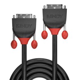 Lindy Cable DVI-D Dual Link Black Line 2m – Triple Apantallado, Contactos Oro 24K para PC y Monitores, 2560x1600