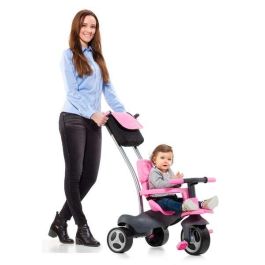Molto Urban Trike Triciclo Rosa con Palo, Cinturón, Bolsa y Rueda de Goma 98 cm