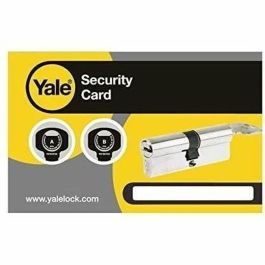 Yale Cerradura Medio Cilindro 30x10mm para Puerta de Garaje - 6 Pines, 4 Llaves