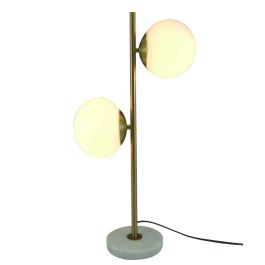 DKD Home Decor Lámpara Sobremesa Moderno de Mármol y Cristal 20 x 58 x 20 cm