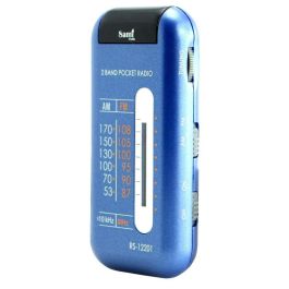 SAMI Radio XS 2 Bandas con DSP, Receptor y Clip Metálico para Auricular Plateado