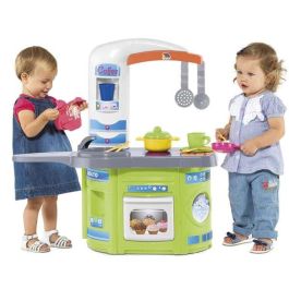 Molto Cocina de Juguete Mi Primera Cocina Roja 68 cm con 12 Accesorios de Plástico para Niños a partir de 2 años
