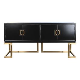DKD Home Decor Buffet Oriental de Álamo y Metal con 4 Puertas y 2 Estanterías, Negro, Bronce y Dorado - 180x50x90 cm DKD Home Decor Buffet Oriental de Álamo y Metal con 4 Puertas y 2 Estanterías, Negro, Bronce y Dorado - 180x50x90 cm