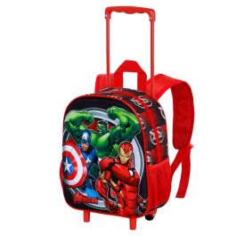 Mochila 3D con Ruedas Pequeña Almighty Marvel Los Vengadores Rojo