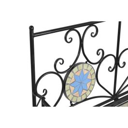 Banco DKD Home Decor Negro Multicolor Mosaico 111 x 54 x 88 cm Banco DKD Home Decor Negro Multicolor Mosaico 111 x 54 x 88 cm