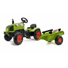 Falk Claas Arion Tractor de Pedales y Cargador Retroexcavadora con Remolque Basculante y Capó de Apertura para Niños 2-5 Años