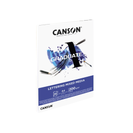 Canson Bloc Dibujo Multitecnicas Graduate Lettering Mixed Media 21x29.7 cm 20 Hojas 200 gr/m2