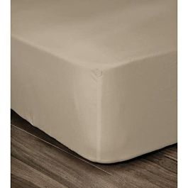 LOVELY HOME Sábana ajustable 100% algodón 90x190x25 cm beige Precio: 21.6900002. SKU: B146MT5554