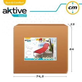 Tumbona plegable aluminio 3 posiciones modelo menorca textileno con asa 188x58x30/68cm