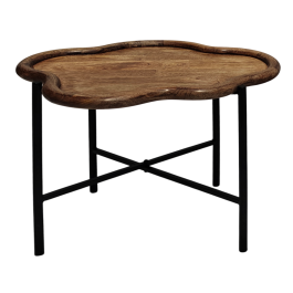 DKD Home Decor Mesita Auxiliar Urban Marron Negro 50 x 47 x 60 cm Hierro Desmontable Precio: 62.59000033. SKU: B18J9XY5A8