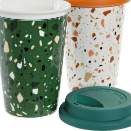 Mug Moderno DKD Home Decor Beige Verde Oscuro 10 x 14 x 10 cm (4 Unidades) Mug Moderno DKD Home Decor Beige Verde Oscuro 10 x 14 x 10 cm (4 Unidades)