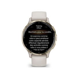 Reloj inteligente con GPS GARMIN Venu 3S, 30,4 mm (1,2"), acero dorado suave, caja color marfil y correa de silicona color marfil. Precio: 481.49999964. SKU: B19S48PWQV