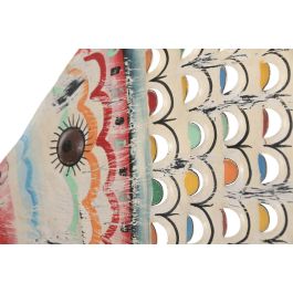DKD Home Decor Decoracion Pared Mediterraneo Blanco Multicolor Pez Hierro 61 x 11 x 51 cm (2 Unidades)