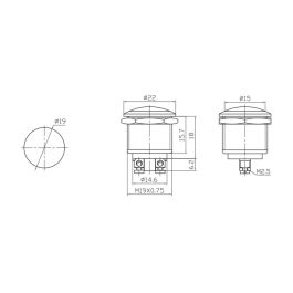 Recambio pulsador metalico 2a 250v cromo