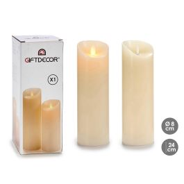 Vela Led con Efecto Llama Crema 24 cm - Giftdecor (12 Unidades) Precio: 57.79000051. SKU: B1A39ZN4X4