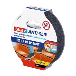 Tesa 55587 Cinta antideslizante negra 5 m x 25 mm