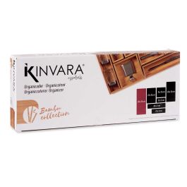 Organizador de bambú apilable Kinvara 38x15 cm, natural (24 Unidades) Organizador de bambú apilable Kinvara 38x15 cm, natural (24 Unidades)