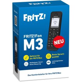 AVM FRITZ!Fon M3 Teléfono Inalámbrico DECT, Identificador de Llamadas, Manos Libres, Negro