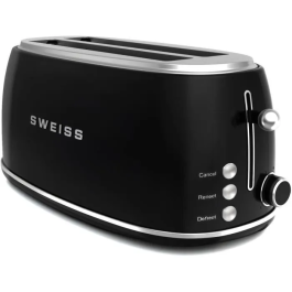 Sweiss Tostadora GRV9 Vintage Negra 2 Ranuras 1500W