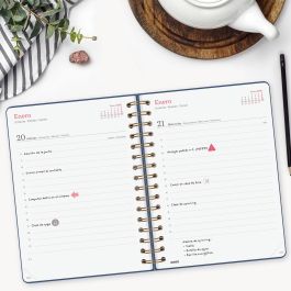 Finocam 762040426 Agenda 2026 TRENDY ALMA E10 155x212mm Día Página Azul Espiral Tapa Dura